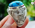 Bague de protection en argent sterling 925 elle inspire la popularité elle vous protège contre les jins et Satan la beugue alliance islamique qui parle sans dire un mot
